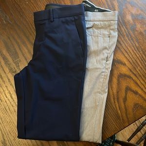 Bundle~2 pair of casual dress pants, gray & navy blue. Size 29x32 slim.
